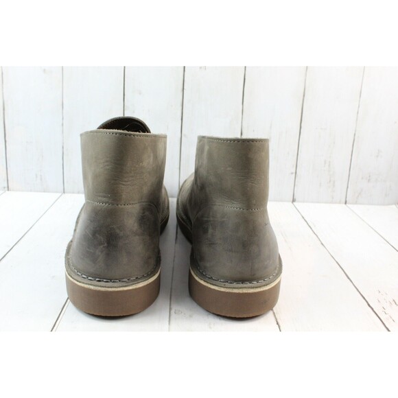 Clarks Chukka Boots Men\'s Size 10 Bushacre 2 Gray Distressed Leather 2-Eye 15522 main image 5